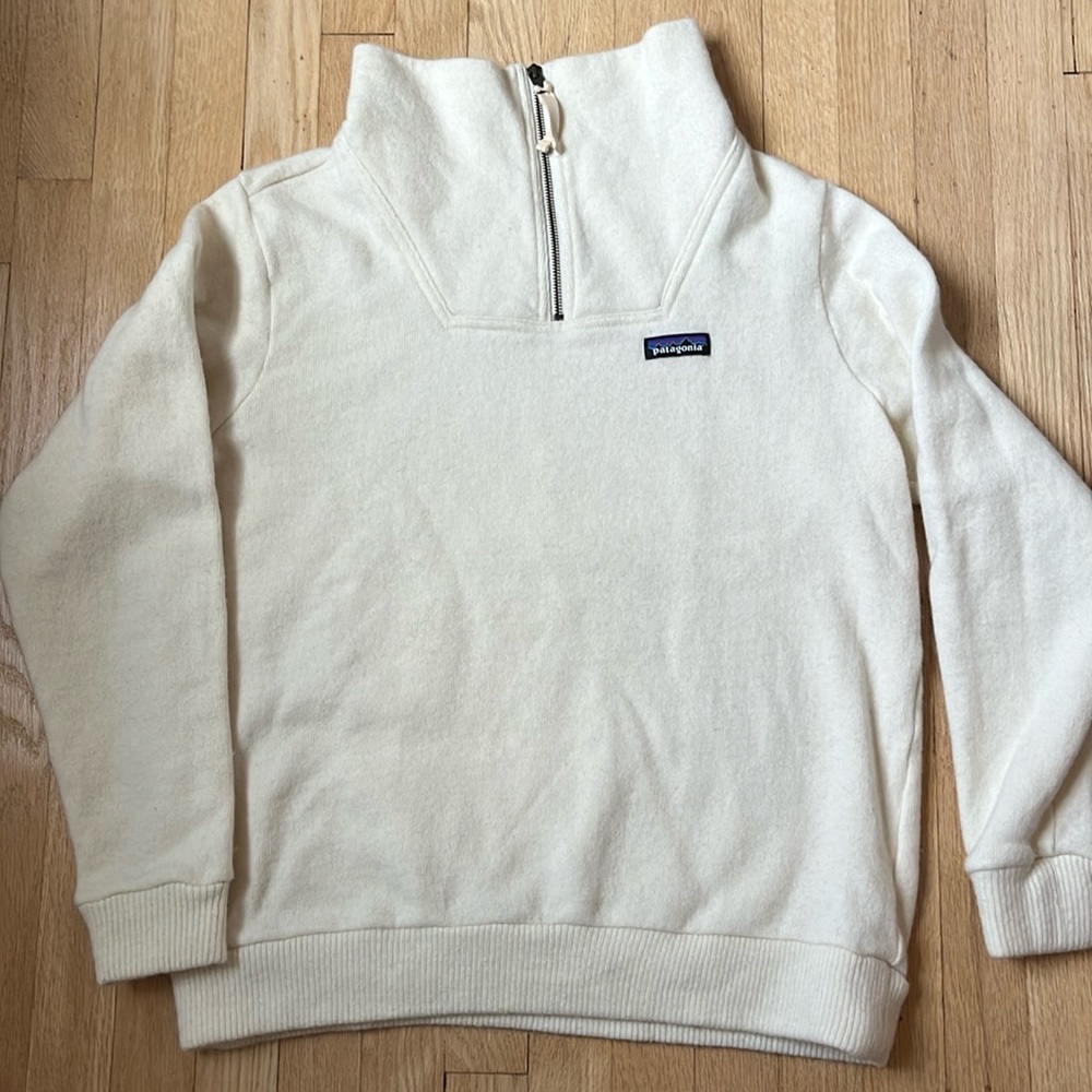 Patagonia Cream Cowl Neck Sweater